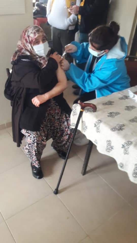Gebze köylerinde aşı çalışması
