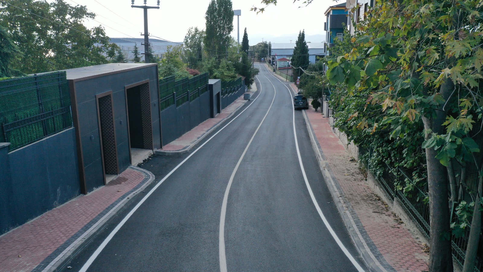   Darıca Körfez Caddesi’nde yol çizgileri çizildi