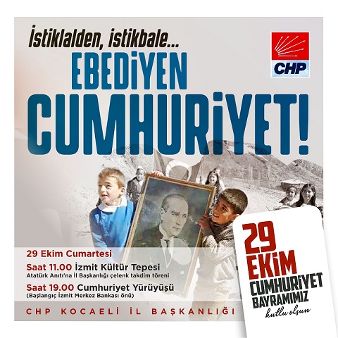 CHP Kocaeli ailesi Cumhuriyet’in 99 yılını coşkuyla kutlayacak